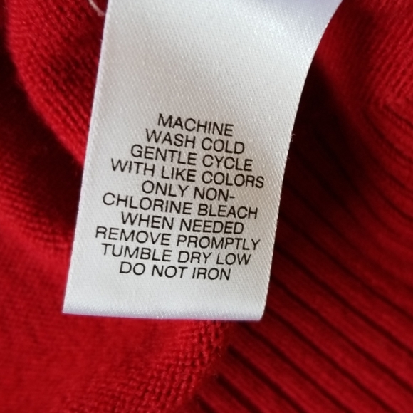 Red Cowl Neck Sweater,  3X - Picture 6 of 7